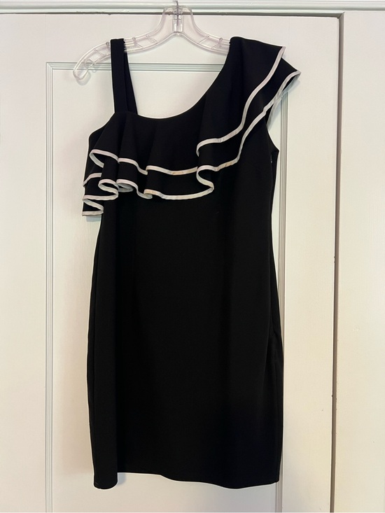 Aqua One-Shoulder Ruffled Mini Dress